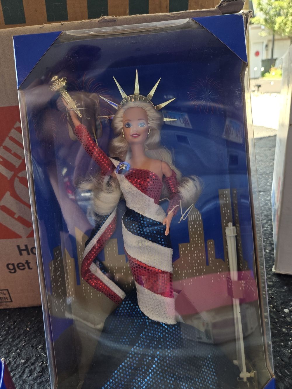 Barbie Statue of Liberty Collectible Doll - Patriotic Red, White & Blue